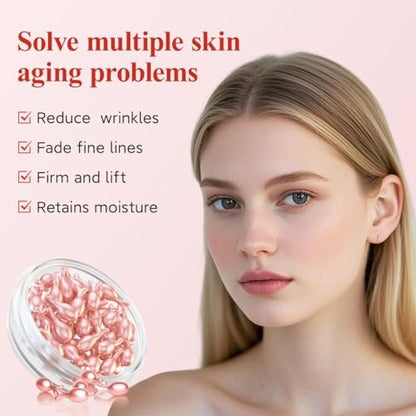 HKH Retinol Serum Capsules for Face - Anti-Aging Wrinkle Skincare with Vitamin A, E & Collagen - Moisturizing, Smoothing Fine Lines & Firming Skin - Travel Friendly (38 Capsules) Avelisse