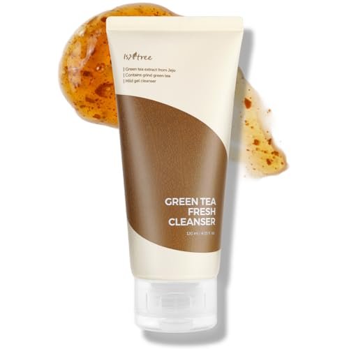 IsNtree Green Tea Fresh Cleanser 120ml (4.05 fl.oz) – Jeju Green Tea Extract & Grinded Green Tea Mild Gel Cleanser Avelisse
