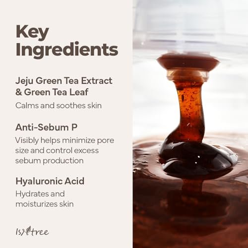 IsNtree Green Tea Fresh Cleanser 120ml (4.05 fl.oz) – Jeju Green Tea Extract & Grinded Green Tea Mild Gel Cleanser Avelisse