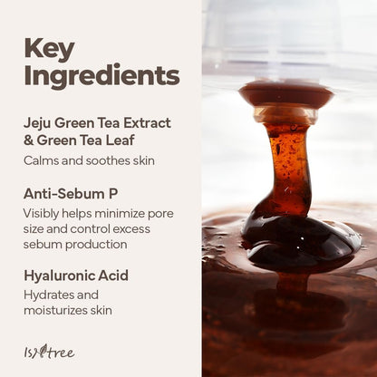 IsNtree Green Tea Fresh Cleanser 120ml (4.05 fl.oz) – Jeju Green Tea Extract & Grinded Green Tea Mild Gel Cleanser Avelisse