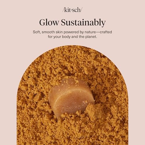 Kitsch Exfoliating Sugar Body Scrub Bar Soap – Hydrating & Polishing Body Scrub with Walnut Shell & Coconut Oil for Smooth, Glowing Skin – Made in USA, 4 oz - görsel 14