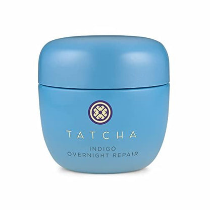 TATCHA Indigo Overnight Repair Face Cream & Serum Treatment - Fragrance Free Night Cream, 1.7 oz Avelisse