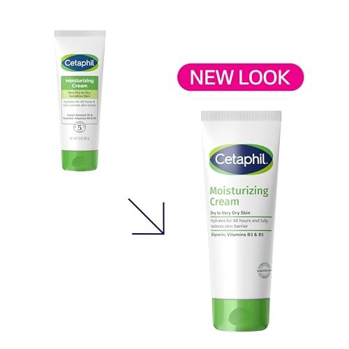 Cetaphil Face & Body Moisturizer, Hydrating Moisturizing Cream for Dry to Very Dry, Sensitive Skin, Fragrance Free, Non-Comedogenic, Non-Greasy, 3 oz (Pack of 3) - görsel 4