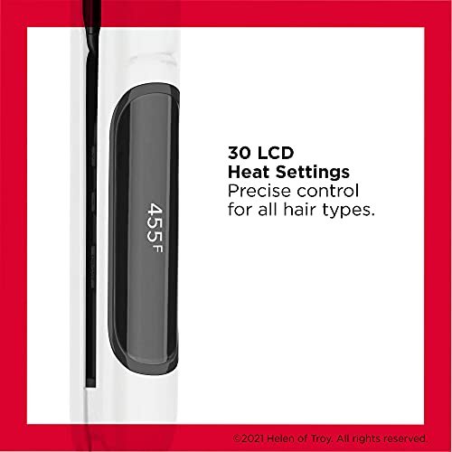 REVLON Crystal C + Ceramic Digital Hair Flat Iron | Long-Lasting Shine and Less Frizz, 1 Inch Avelisse