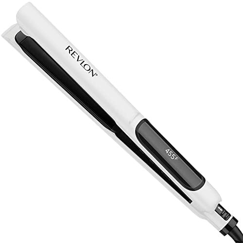 REVLON Crystal C + Ceramic Digital Hair Flat Iron | Long-Lasting Shine and Less Frizz, 1 Inch Avelisse