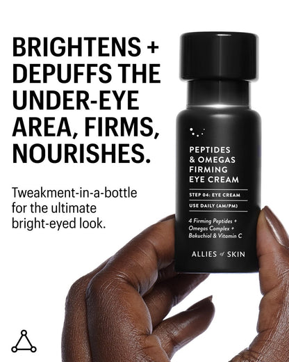 Allies of Skin Peptides Firming Eye Cream – Under Eye Moisturizer for Dark Circles, Puffiness & Fine Lines with Bakuchiol, Ceramides & Vitamin C Avelisse