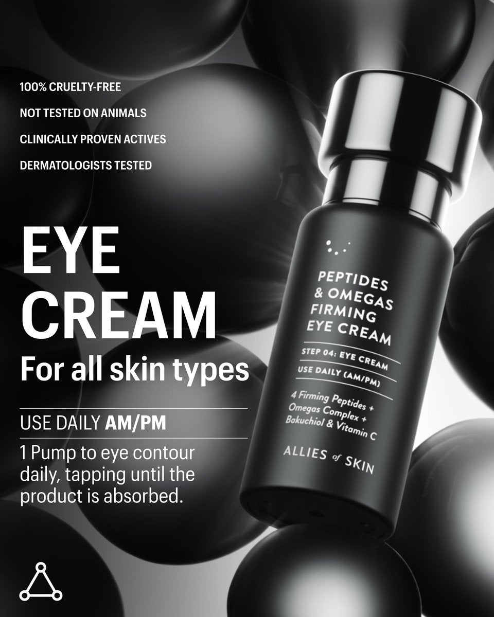 Allies of Skin Peptides Firming Eye Cream – Under Eye Moisturizer for Dark Circles, Puffiness & Fine Lines with Bakuchiol, Ceramides & Vitamin C Avelisse