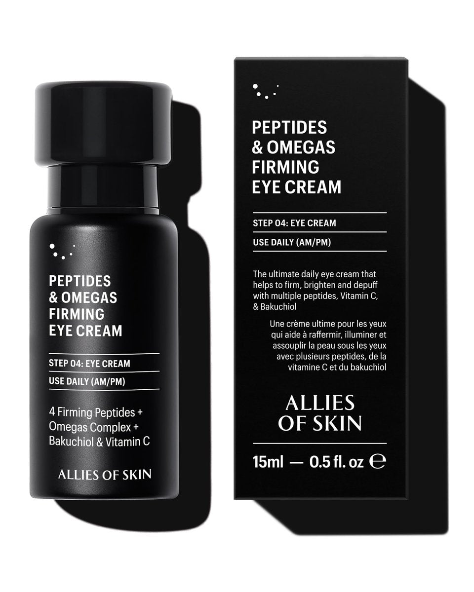 Allies of Skin Peptides Firming Eye Cream – Under Eye Moisturizer for Dark Circles, Puffiness & Fine Lines with Bakuchiol, Ceramides & Vitamin C Avelisse