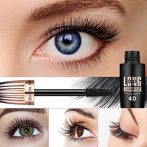 4D Silk Fiber Lash Mascara – Waterproof, Long-Lasting Volume & Length for Natural, Full Lashes (Black, 0.33 Fl Oz) - görsel 8