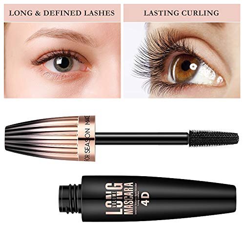 4D Silk Fiber Lash Mascara – Waterproof, Long-Lasting Volume & Length for Natural, Full Lashes (Black, 0.33 Fl Oz) - görsel 12