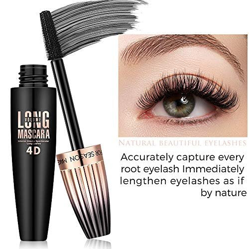 4D Silk Fiber Lash Mascara – Waterproof, Long-Lasting Volume & Length for Natural, Full Lashes (Black, 0.33 Fl Oz) - görsel 14