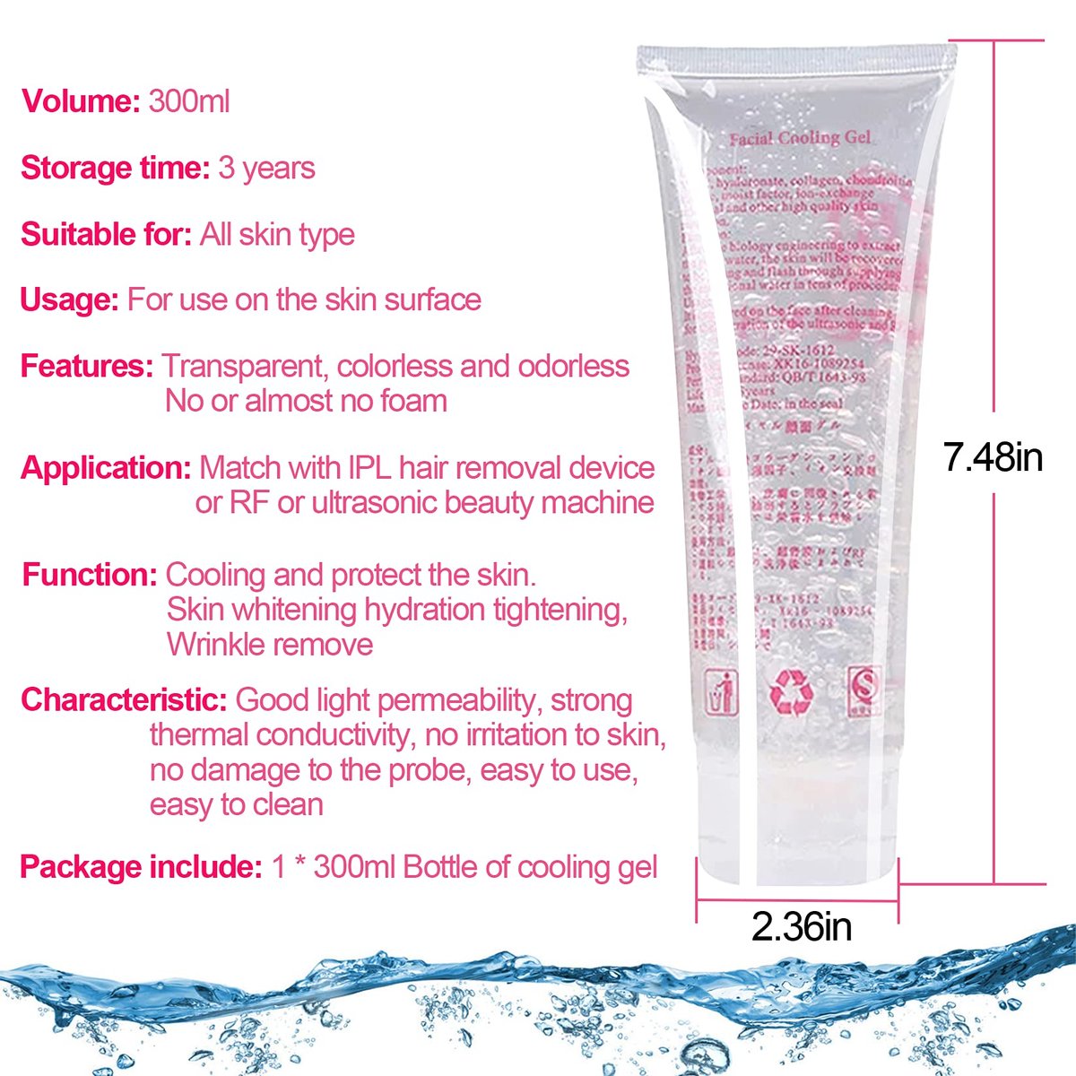 300ml Cooling Gel for Laser Hair Removal & RF Skin Care – RoseVee - görsel 11