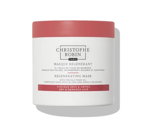 Christophe Robin Regenerating Mask with Prickly Pear Seed Oil for Dry, Damaged and Chemically Treated Hair - 8.4 fl. oz Avelisse