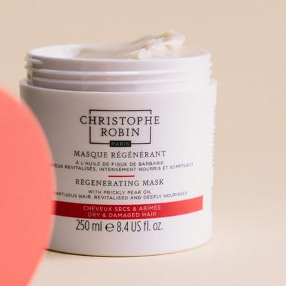 Christophe Robin Regenerating Mask with Prickly Pear Seed Oil for Dry, Damaged and Chemically Treated Hair - 8.4 fl. oz Avelisse