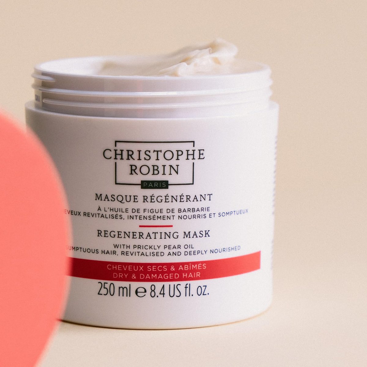 Christophe Robin Regenerating Mask with Prickly Pear Seed Oil for Dry, Damaged and Chemically Treated Hair - 8.4 fl. oz Avelisse