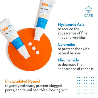 AcneFree Retinol Blemish Mark Resurfacing Serum with Hyaluronic Acid and Niacinamide - Reduces Acne Marks, Redness Control - 1 oz