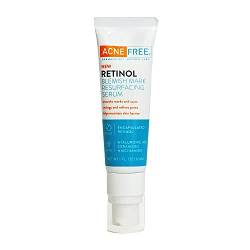 AcneFree Retinol Blemish Mark Resurfacing Serum with Hyaluronic Acid and Niacinamide - Reduces Acne Marks, Redness Control - 1 oz - görsel 2