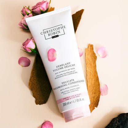 Christophe Robin Delicate Volumizing Conditioner with Rose Extracts for Thin, Fine, and Flat Hair, 6.7 fl. oz Avelisse