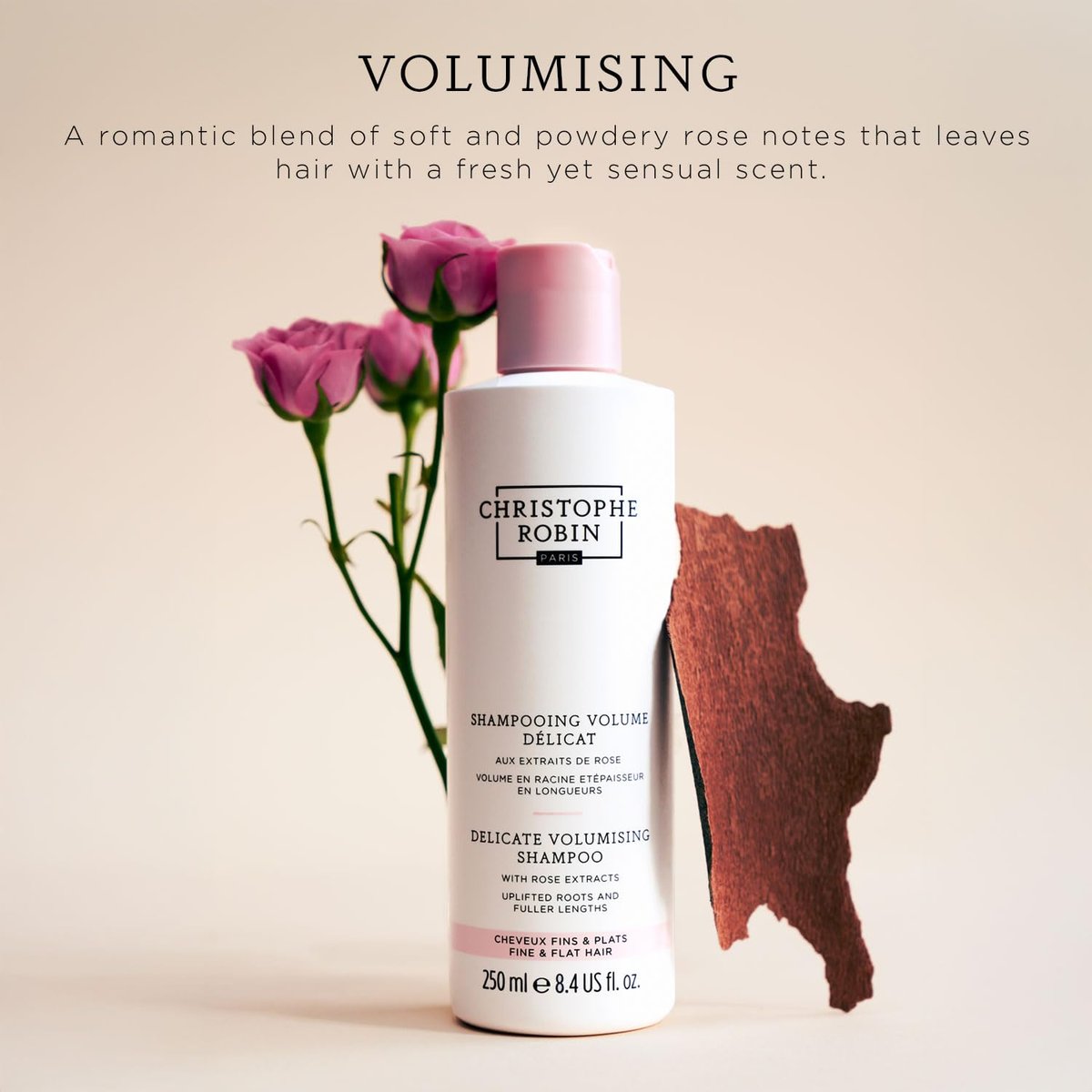 Christophe Robin Delicate Volumizing Conditioner with Rose Extracts for Thin, Fine, and Flat Hair, 6.7 fl. oz Avelisse