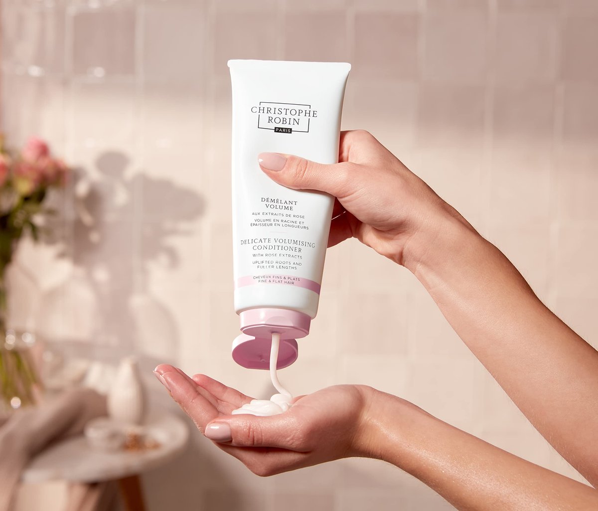 Christophe Robin Delicate Volumizing Conditioner with Rose Extracts for Thin, Fine, and Flat Hair, 6.7 fl. oz Avelisse