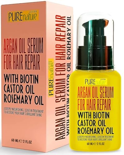 Moroccan Argan Oil Hair Serum – Rescue Frizzy & Damaged Locks with Heat Protectant & Straightening – Hydrating Anti-Frizz for Curly & Straight Hair – 1.7 Fl Oz - görsel 2