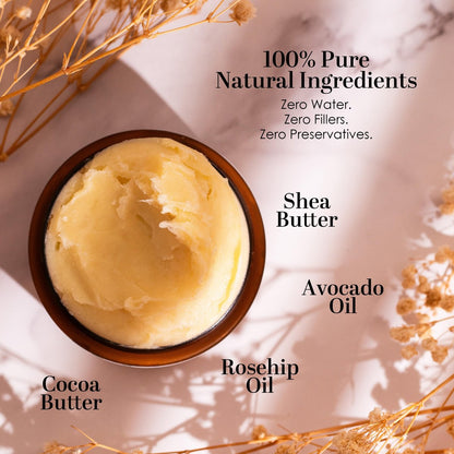 Better Shea Butter Scar Eraser Balm - Cocoa Butter Cream for Stretch Marks, Dark Spots, Burns & Old Scars - Zero Synthetic Ingredients, 4 oz Avelisse