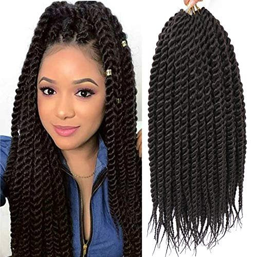 Admutty Havana Twist Crochet Hair 6 Packs 22 Inch Jumbo Senegalese Twist Braids (Color 4#) - görsel 1