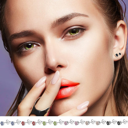 12 Pack Disposable Ear Piercing Tool with 12 Ear Studs – Self Piercing Kit, No Pain, Easy to Use, 5mm Studs, Assorted Colors