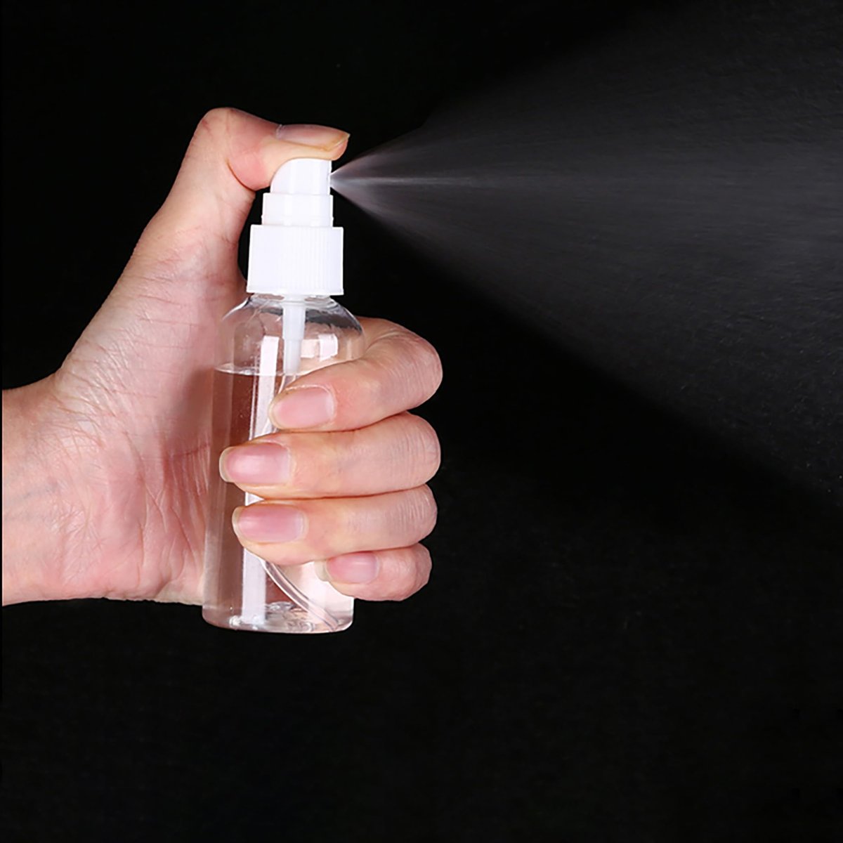 TINFO 12 Pack 4oz Clear Empty Fine Mist Spray Bottles – Mini Plastic Travel Bottle Set for Hair, Cleaning, and More - görsel 5