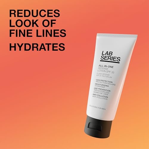 Lab Series Men's All-In-One Defense Face Lotion SPF 35 - Mineral Oil Free Sunscreen & Anti-Aging Moisturizer for Men, 3.4 Fl Oz Avelisse