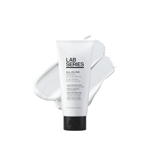 Lab Series Men's All-In-One Defense Face Lotion SPF 35 - Mineral Oil Free Sunscreen & Anti-Aging Moisturizer for Men, 3.4 Fl Oz Avelisse