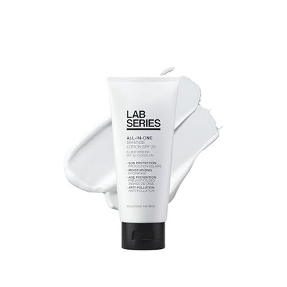 Lab Series Men's All-In-One Defense Face Lotion SPF 35 - Mineral Oil Free Sunscreen & Anti-Aging Moisturizer for Men, 3.4 Fl Oz Avelisse