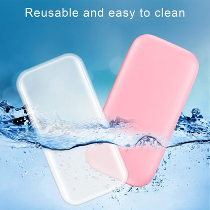 YEAJOIN 6-Pack Silicone False Eyelash Holder Pads – Reusable Lash Extension Tools for Loose Lashes, Transparent & Pink