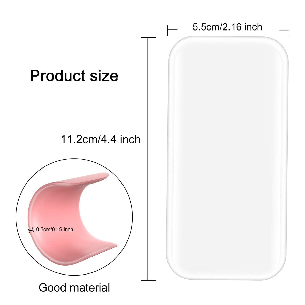 YEAJOIN 6-Pack Silicone False Eyelash Holder Pads – Reusable Lash Extension Tools for Loose Lashes, Transparent & Pink - görsel 12