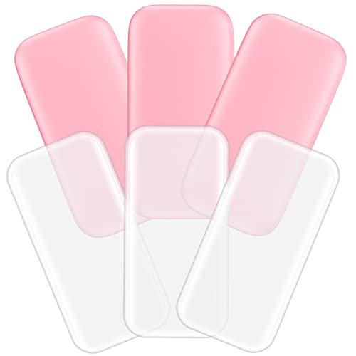 YEAJOIN 6-Pack Silicone False Eyelash Holder Pads – Reusable Lash Extension Tools for Loose Lashes, Transparent & Pink - görsel 1