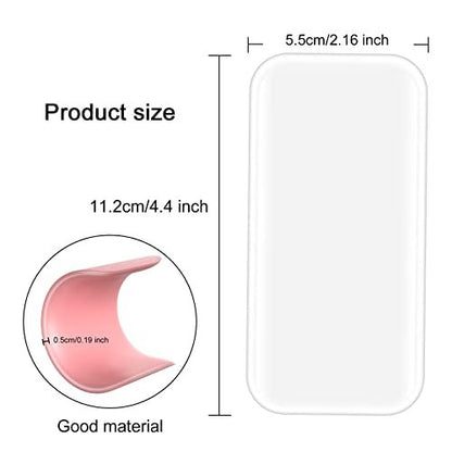 YEAJOIN 6-Pack Silicone False Eyelash Holder Pads – Reusable Lash Extension Tools for Loose Lashes, Transparent & Pink