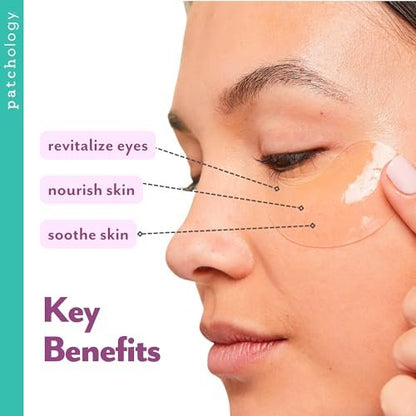 Patchology Serve Chilled Bubbly Eye Gels with Niacinamide and Vitamin C - Hydrating Under Eye Patches (5 Pairs)
