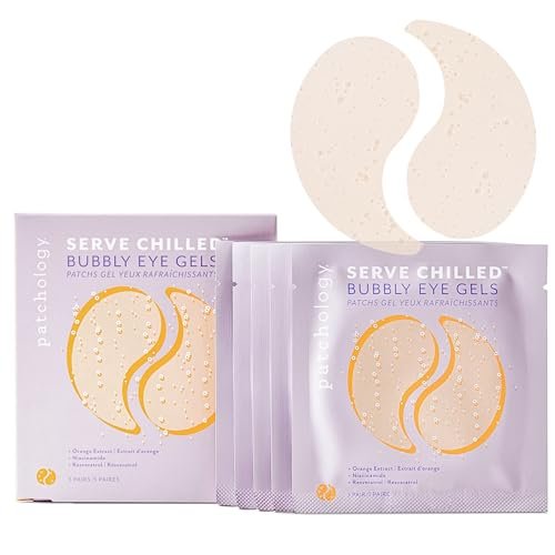 Patchology Serve Chilled Bubbly Eye Gels with Niacinamide and Vitamin C - Hydrating Under Eye Patches (5 Pairs) - görsel 2