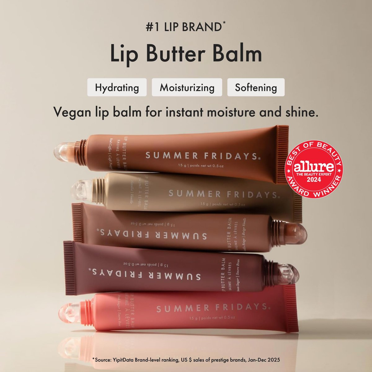 Summer Fridays Lip Butter Balm – Vanilla Sheer-Tinted Lip Mask & Balm for Instant Hydration and Shine (0.5 oz) - görsel 5