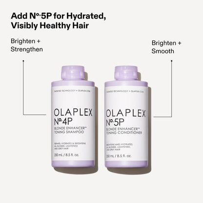 Olaplex Nº.4P Blonde Enhancer Purple Toning Shampoo - Neutralizes Brassiness, Strengthens & Repairs Damaged Hair - 8.5 Fl Oz