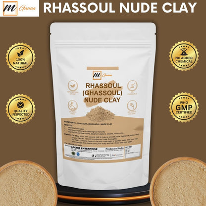 mGanna 100% Natural Moroccan Rhassoul Clay Powder – 100g for Face Masks, Hair Masks, Scrubs, and Soap Making Avelisse