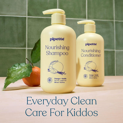 Pipette Leave-In Hair Detangler Spray for Kids - Silicone-Free Detangling Spray with Squalane, Orange & Vanilla Scent, 4.4 Fl Oz