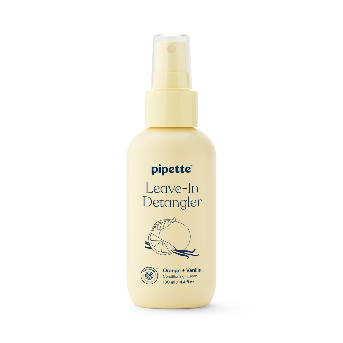 Pipette Leave-In Hair Detangler Spray for Kids - Silicone-Free Detangling Spray with Squalane, Orange & Vanilla Scent, 4.4 Fl Oz - görsel 1