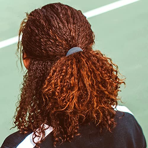 Burlybands Large Hair Ties for Thick, Heavy or Curly Hair - Non-Slip, Non-Damage, Seamless Ponytail Scrunchies - Dark Gray, 8 Pack - görsel 9