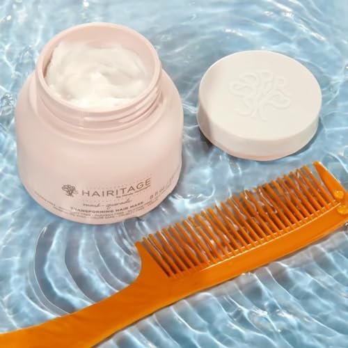 Hairitage Hydrating Argan Oil Deep Conditioning Hair Mask - Intense Moisture for Dry, Damaged, Curly & Color-Treated Hair with Shea Butter, Aloe & Soy Protein Avelisse