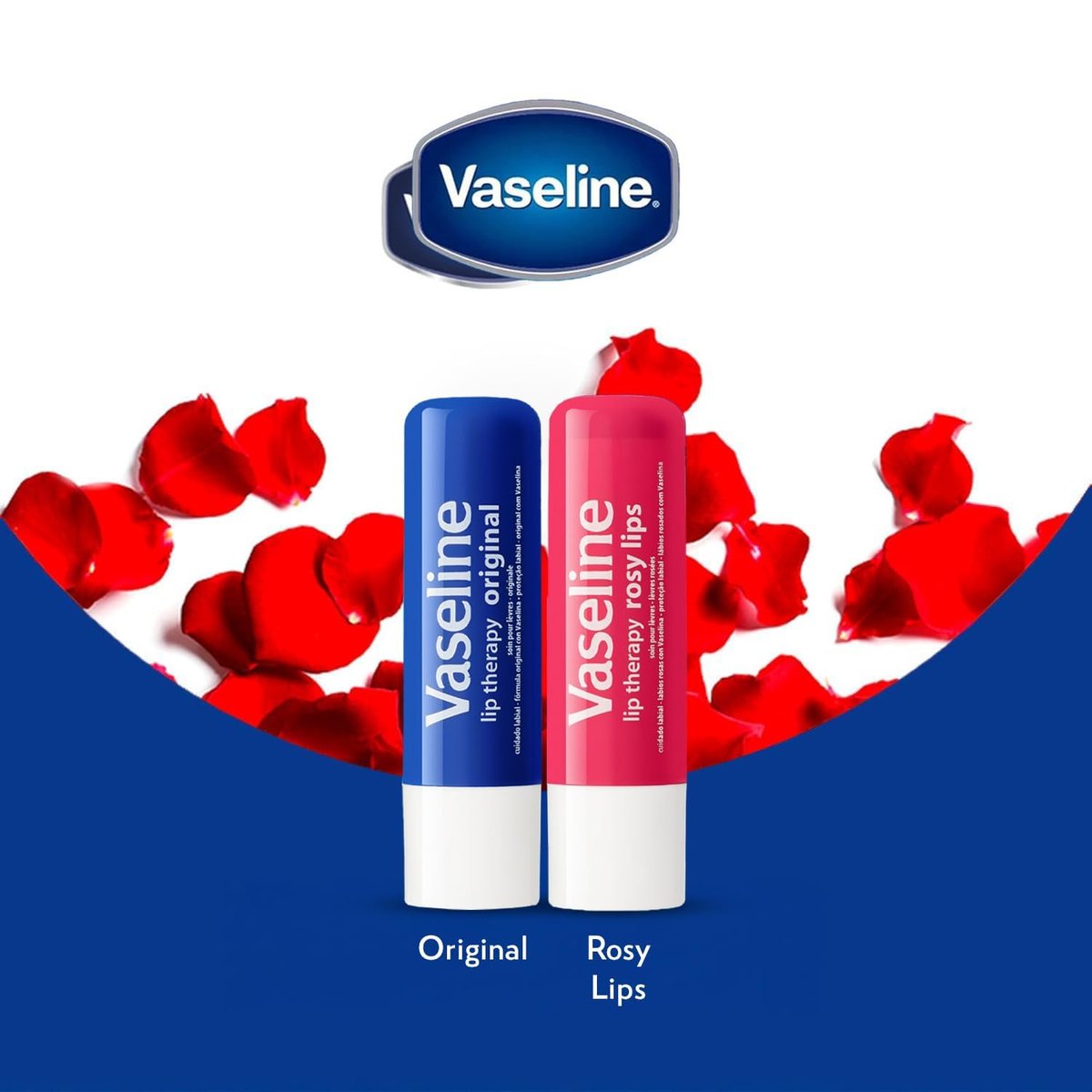 Vaseline Lip Therapy Variety 4-Pack: Original & Rosy Lips Moisturizing Lip Balm with Vitamin E, 0.16 oz Each - görsel 7