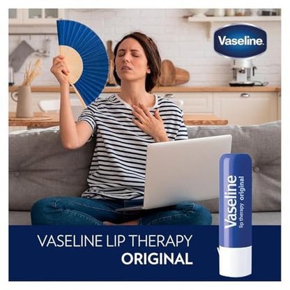 Vaseline Lip Therapy Variety 4-Pack: Original & Rosy Lips Moisturizing Lip Balm with Vitamin E, 0.16 oz Each