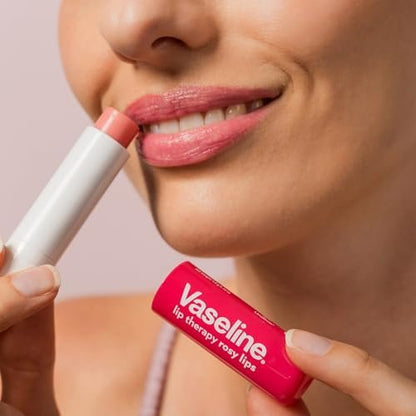 Vaseline Lip Therapy Variety 4-Pack – Rosy Lips + Cocoa Butter Moisturizing Lip Balm with Vitamin E, 0.16 Oz Each