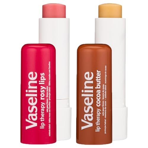 Vaseline Lip Therapy Variety 4-Pack – Rosy Lips + Cocoa Butter Moisturizing Lip Balm with Vitamin E, 0.16 Oz Each - görsel 6