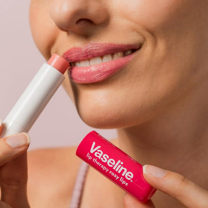 Vaseline Lip Therapy Variety 4-Pack – Rosy Lips + Cocoa Butter Moisturizing Lip Balm with Vitamin E, 0.16 Oz Each